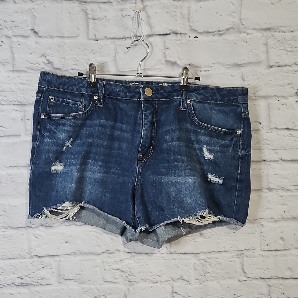 Seven7  Distressed Jean Shorts